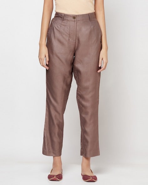 Ankle-Length Pants with Insert Pockets Price in India