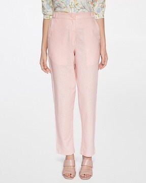 pink trousers new look