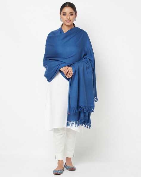 Silk Shawl with Tassels Price in India