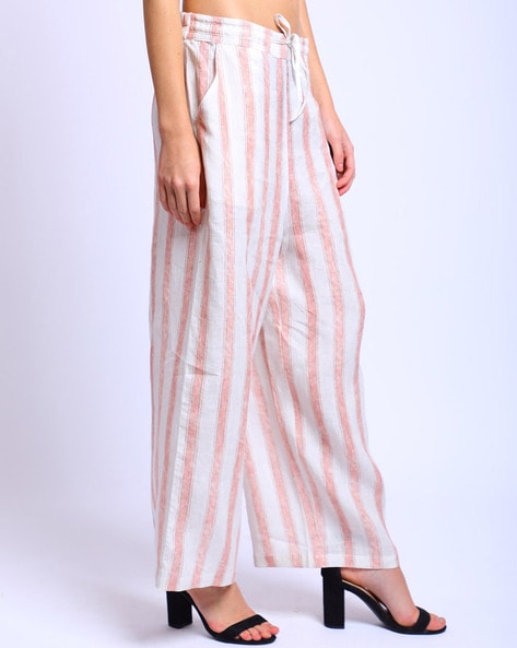 Charlotte Stripe Linen Pants