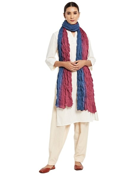 Ombre-Dyed Crushed Dupatta Price in India