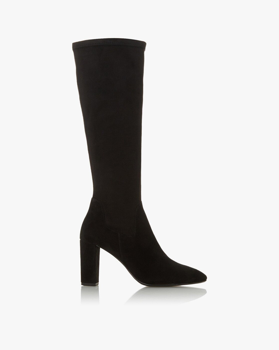 Dune black heeled store boots