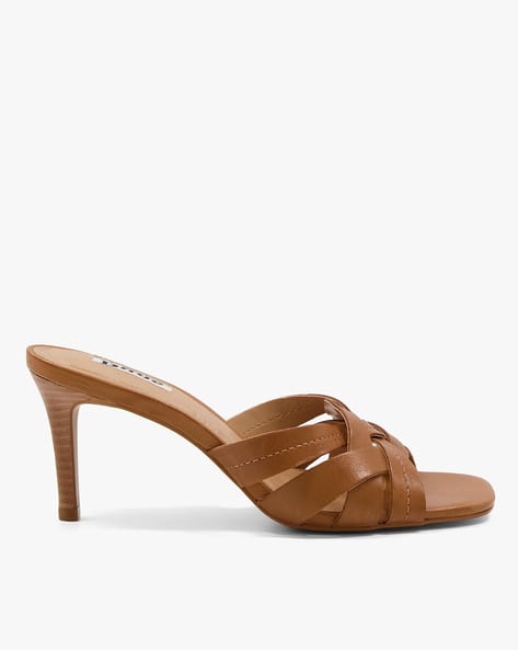 Buy Brown Heeled Sandals for Women by 