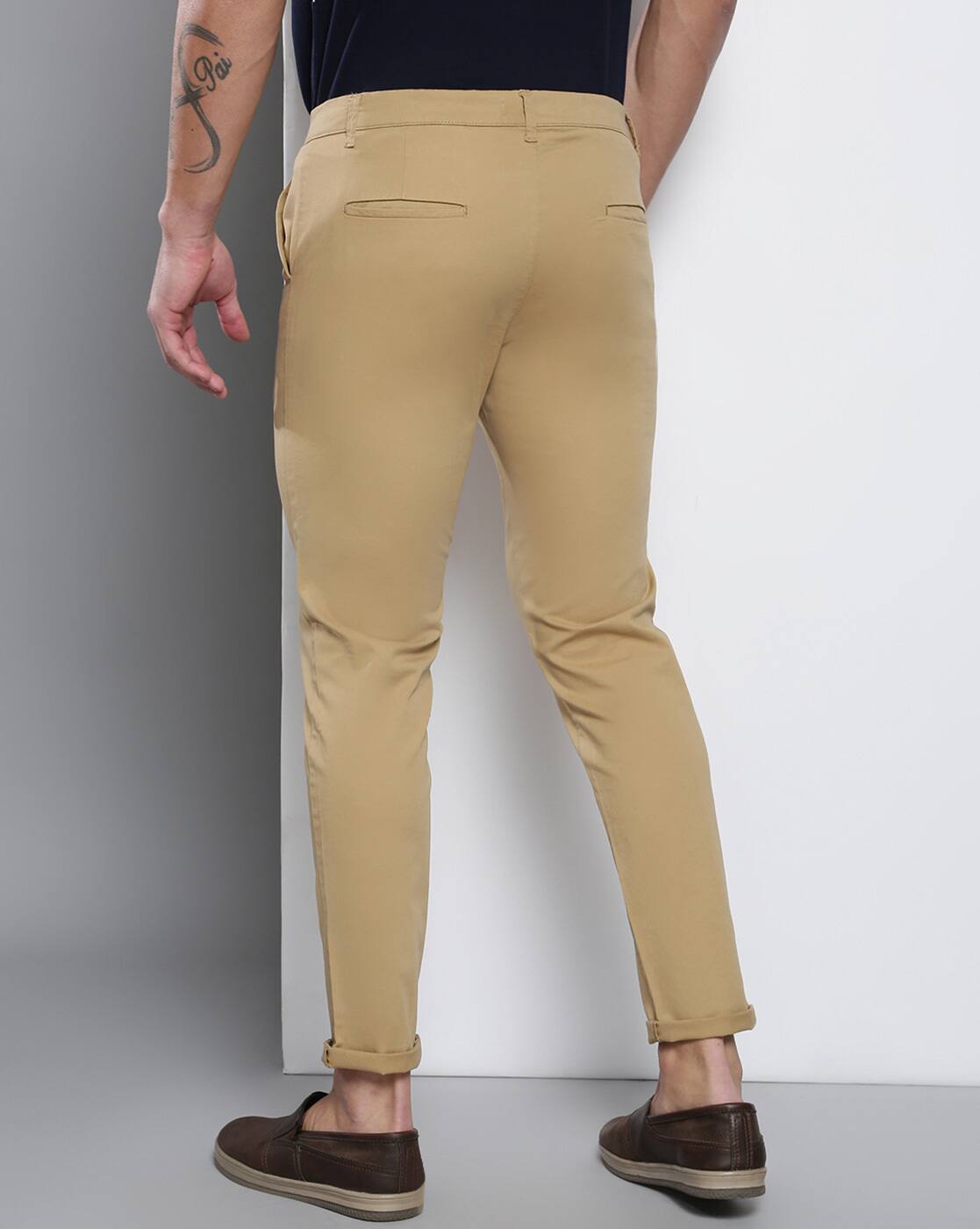 Buy Khaki Trousers \u0026 Pants for Men by 