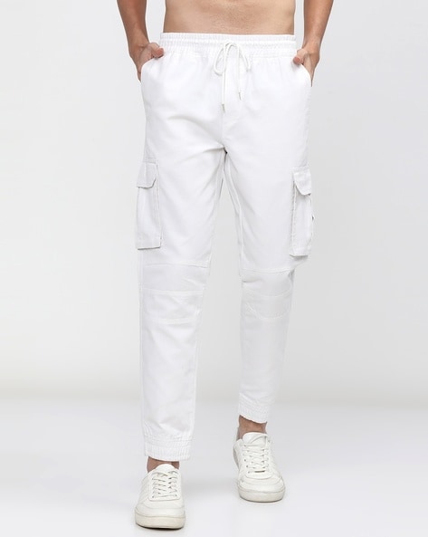 Buy Solid White Mens Cargo Online At Best Prices  Tistabene