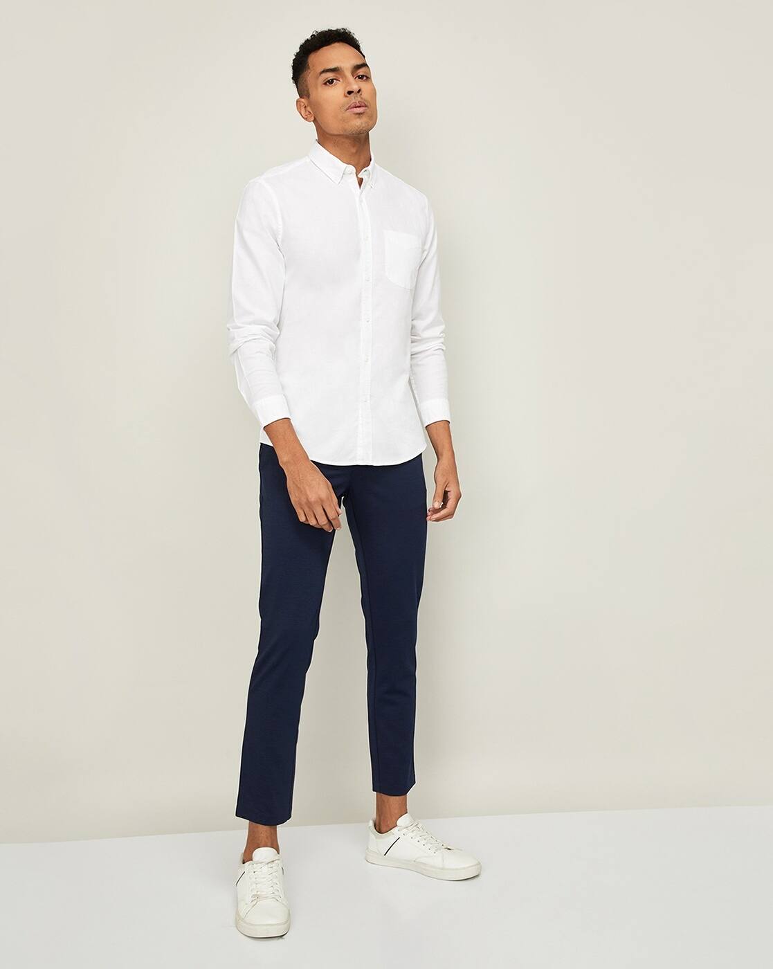 Buy Navy Shirts for Men by FAME FOREVER 
