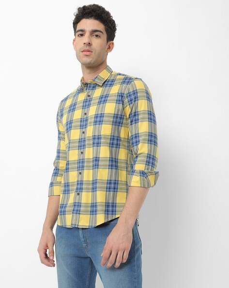 ESPRIT - Short sleeve shirt in a jeans-look at our online shop