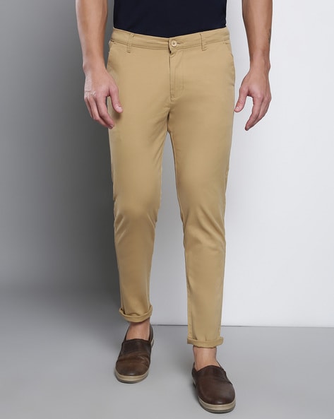 tapered khaki chinos