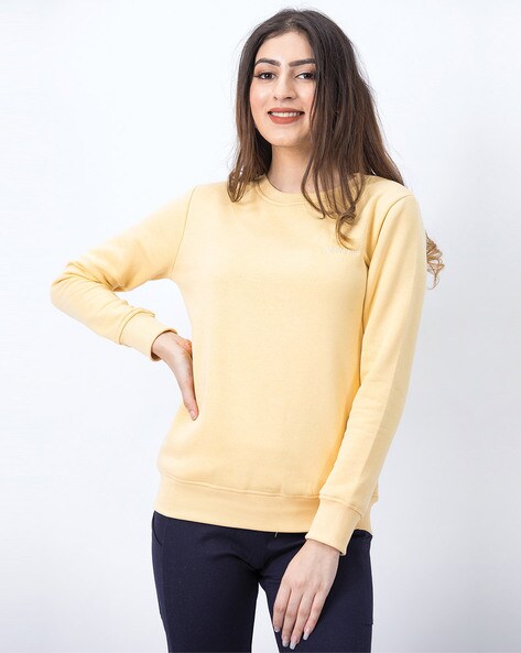 light yellow crewneck sweatshirt