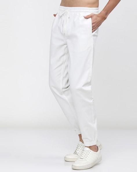 White joggers cheap