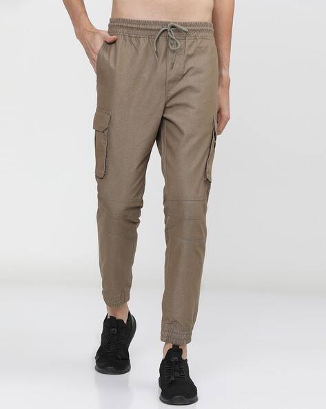 Otrain Black Skinny Fit Joggers Mens Joggers Cargo Combat Pants