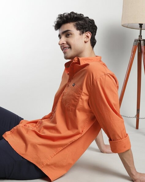 Buy Orange Shirts for Men by The Indian Garage Co Online 