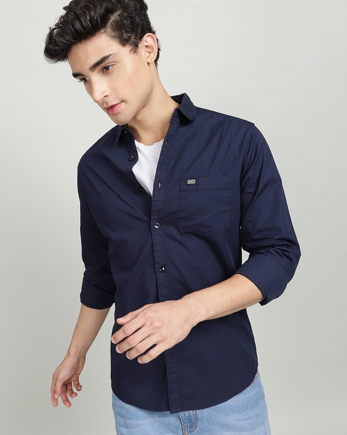 Buy Navy Blue Shirts for Men by The Indian Garage Co Online 