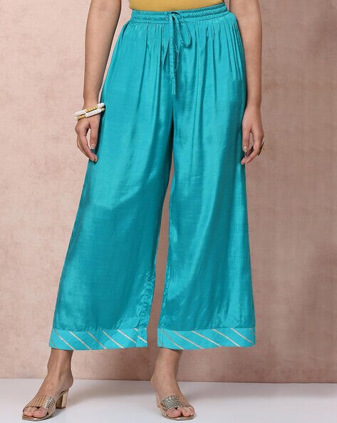 Palazzos with Drawstring Waist Price in India