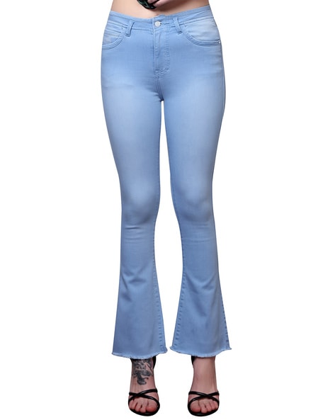 Women's Denim Solid Bell Bottom Jeans, Bell Bottom Jeans For Women, Ladies Bottom  Jeans, वुमन बॉटम जीन्स - Coenifer, Bengaluru | ID: 2849231021697