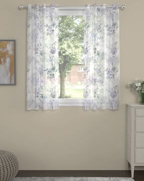 rosarahome Pack of 2 Floral Print Window Curtains-picture-52