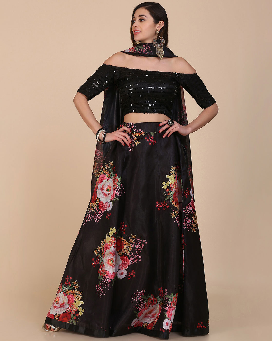 zeelpin floral lehenga