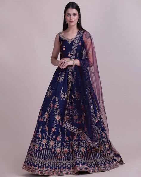 zeelpin floral lehenga