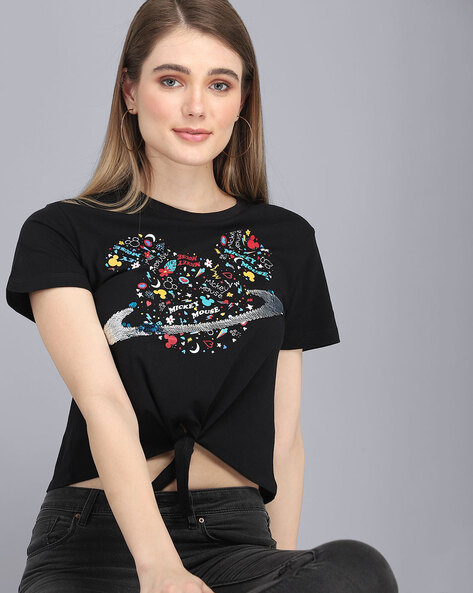 Mickey mouse t shirt womens cheap india