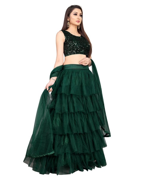 Multi Layered Lehenga Choli | Party wear indian dresses, Indian bridal  outfits, Indian bridal lehenga