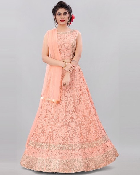 Peach Multicolor Lehenga Set | Tamanna Punjabi Kapoor – KYNAH