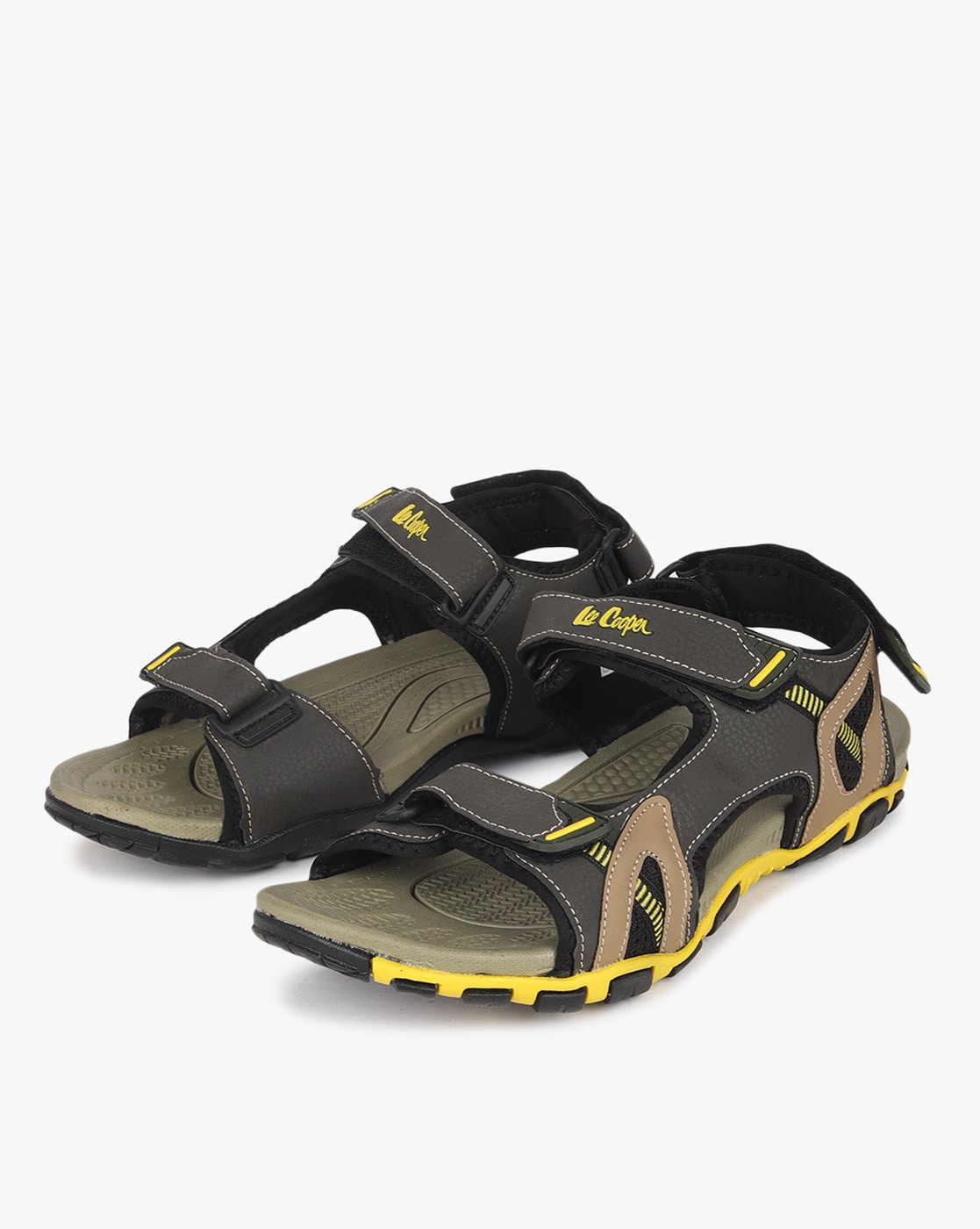 Black Yellow Orange Olive Men Sports Sandals Nike Lee Cooper - Buy Black  Yellow Orange Olive Men Sports Sandals Nike Lee Cooper online in India