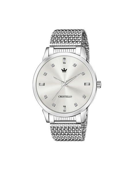 Silver mesh clearance strap watch mens