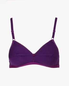 Buy Naidu Hall Single Layered Non Wired Medium Coverage Super Support Bra -  Magic Purple at Rs.220 online