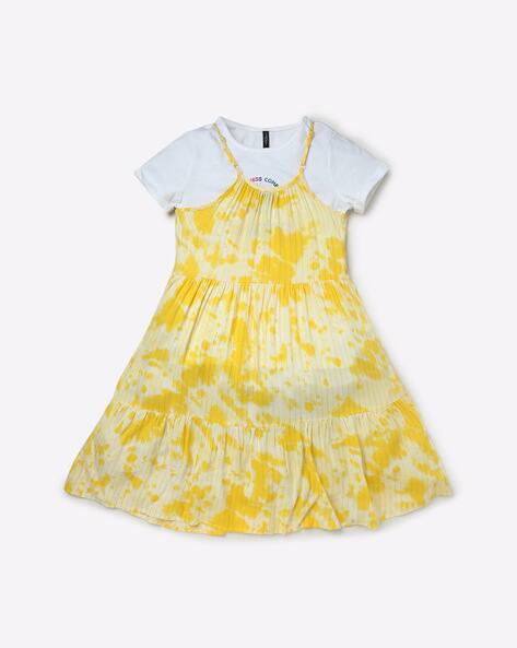 Tie & Dye Tiered Twofer Dress