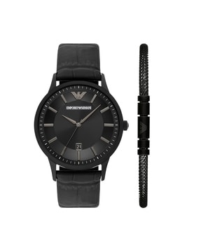 Buy EMPORIO ARMANI AR80057 Water-Resistant Analogue Watch | Black Color Men  | AJIO LUXE