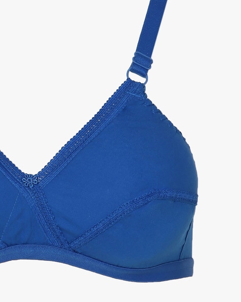 Buy BOOMBUZZ Women's Regular Non-Padded Non-Wired Cotton Blend Bra (BLUE)( 44A) Online at Best Prices in India - JioMart.