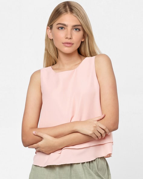 Pink Tiered Cami Top, Women