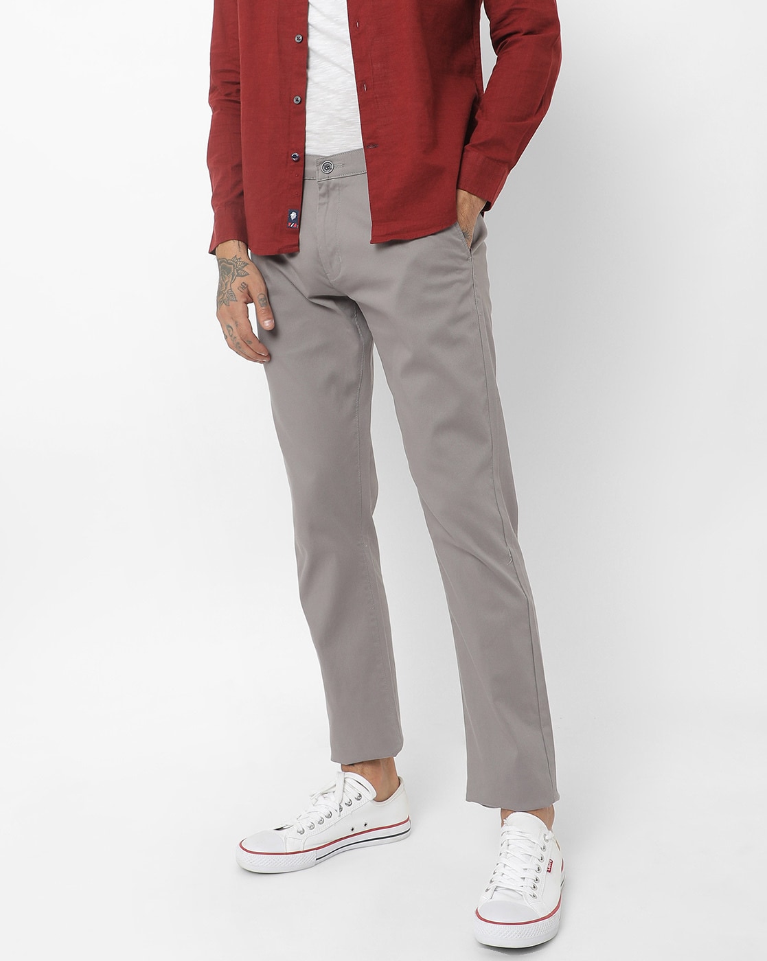 Buy Grey Trousers & Pants for Men by CLUB CHINO Online 