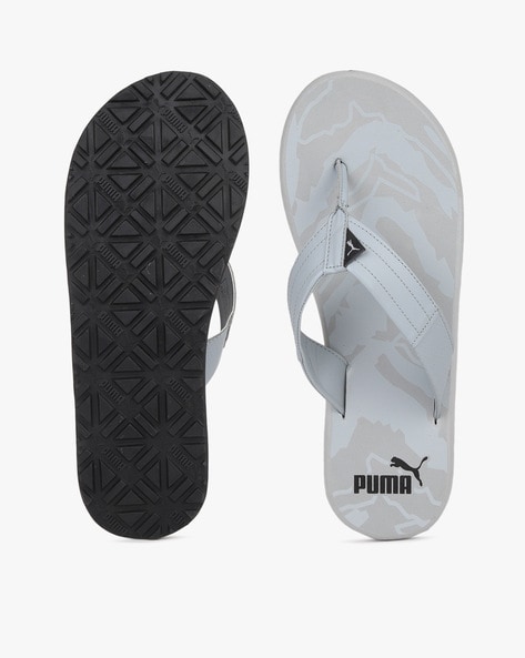 Logo Print Thong Strap Flip Flops