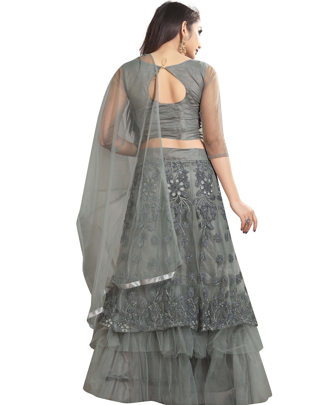 Latest and Designer Grey Color Lehenga Choli Online Shopping