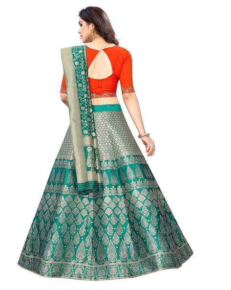 Buy Fabcartz Self Design Soft Silk Lehenga Choli (Grey) |Beautiful & Latest  Design | In Vogue Women Outfits| Online at Best Prices in India - JioMart.