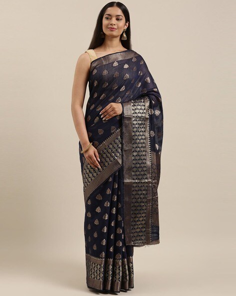 Grey Color Cotton Saree By Riwazo