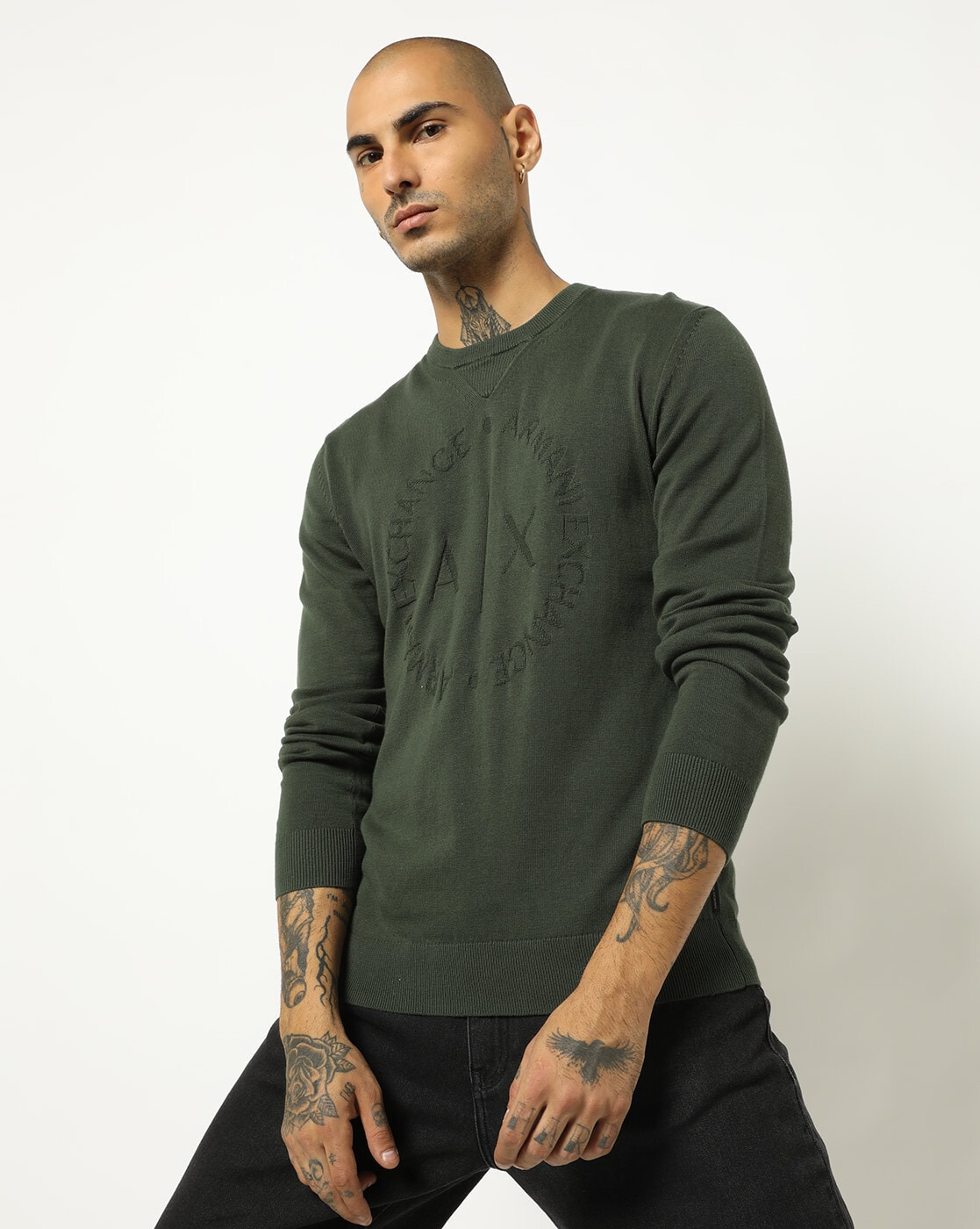 Buy Green Sweaters & Cardigans for Men by ARMANI EXCHANGE Online 