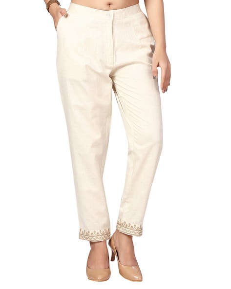 Pants with Embroidered Hemlines Price in India