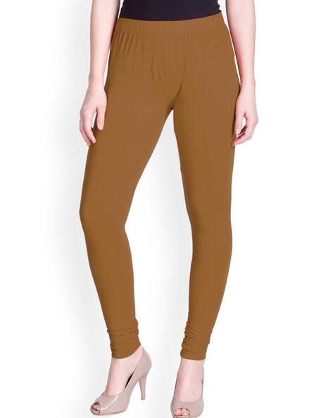 Tan Brown Leggings for Women by LYRA 