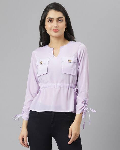 women light purple top