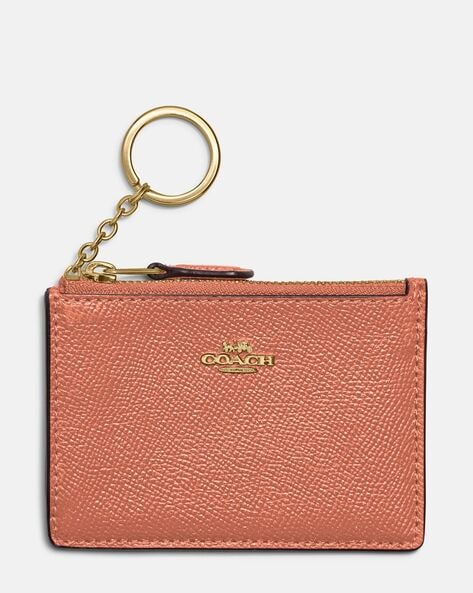 Buy Coach Crossgrain Mini ID Skinny Wallet | Black Color Women | AJIO LUXE