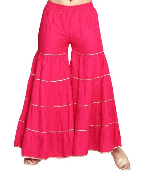 Embellished Shararas with Elasticated Waist Price in India