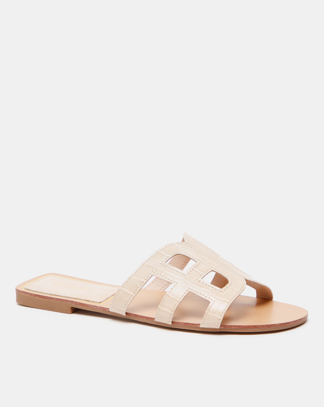 Beige best sale sandals flat