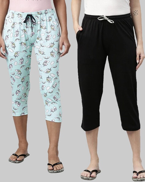 Pack of 2 Printed Capri Pants
