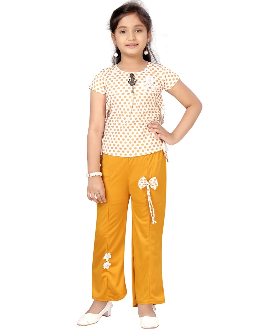 yellow polka dot pants