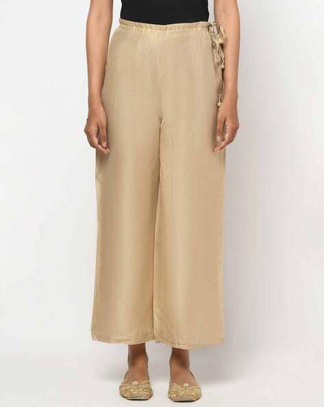 Solid Waist Tie-Up  Pant Price in India