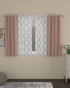 rosarahome Pack of 4 Printed Window Curtains-picture-44