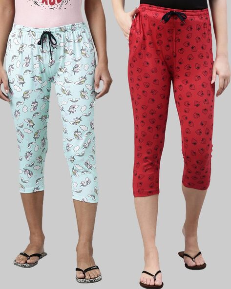 Buy Blue & Red Trousers & Pants for Women by Kryptic Online