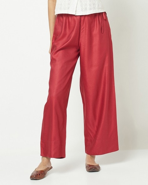 Solid Waist Tie-Up  Pant Price in India